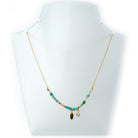 LFN14 : Turquoise & Shells Handcrafted Necklace