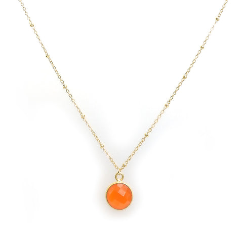 LFN15 : Handcrafted Gemstone Necklace with 18K Gold Plating