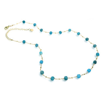 LFN21 : Handcrafted Gemstone Necklace with 18K Gold Plating