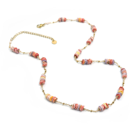 LFN21s : Handcrafted Gemstone Necklace with 18K Gold Plating