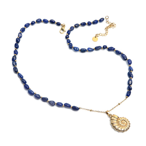 LFN26s : Handcrafted Gemstone Necklace with 18K Gold Plating
