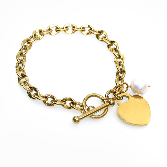 MHB01 : 18K Gold Plated Stainless Steel Bracelet