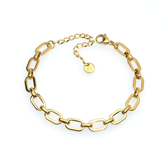 MHB02 : 18K Gold Plated Stainless Steel Bracelet