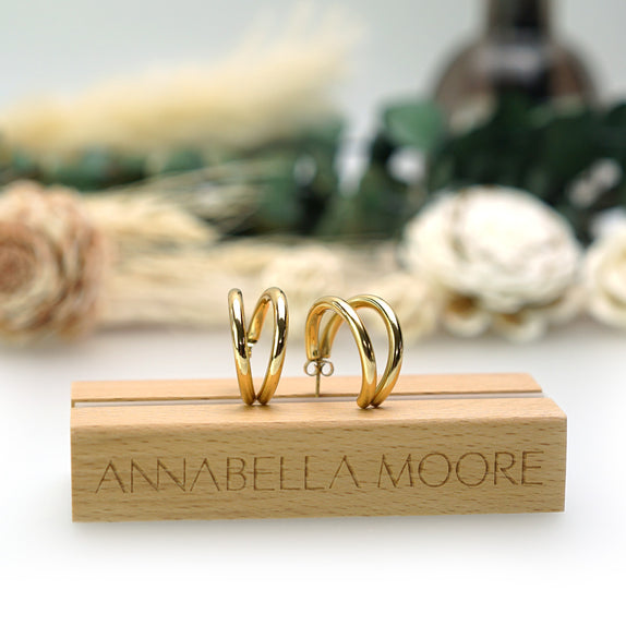 MHE02 : 18K Gold Plated Stainless Steel Earrings