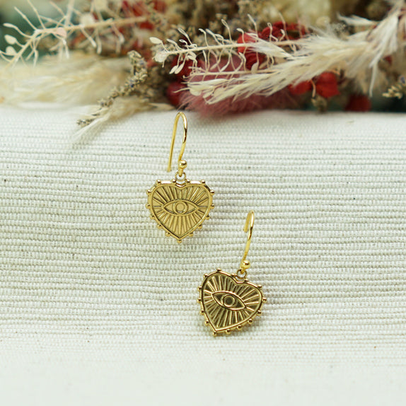 MHE14 : 18K Gold Plated Stainless Steel Earrings