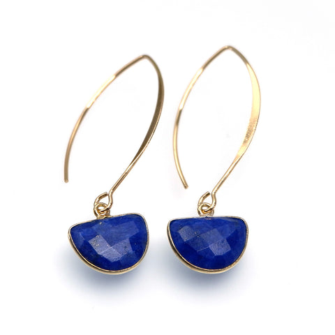 MHE16 : Handcrafted Gemstone Earrings in 18K Gold Plating