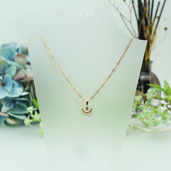 MHN08 : 18K Gold Plated Stainless Steel Necklace