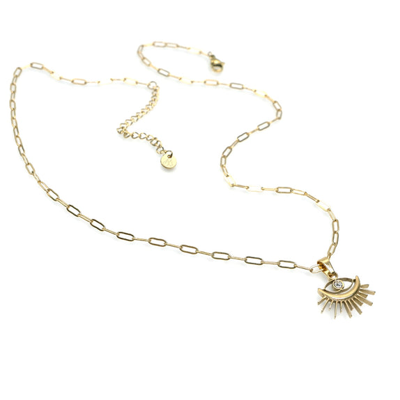 MHN08 : 18K Gold Plated Stainless Steel Necklace