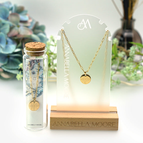 MHN09 : 18K Gold Plated Stainless Steel Necklace