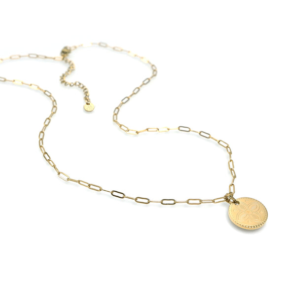 MHN09 : 18K Gold Plated Stainless Steel Necklace