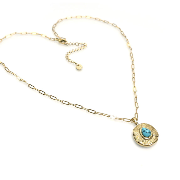 MHN11 : 18K Gold Plated Stainless Steel Necklace