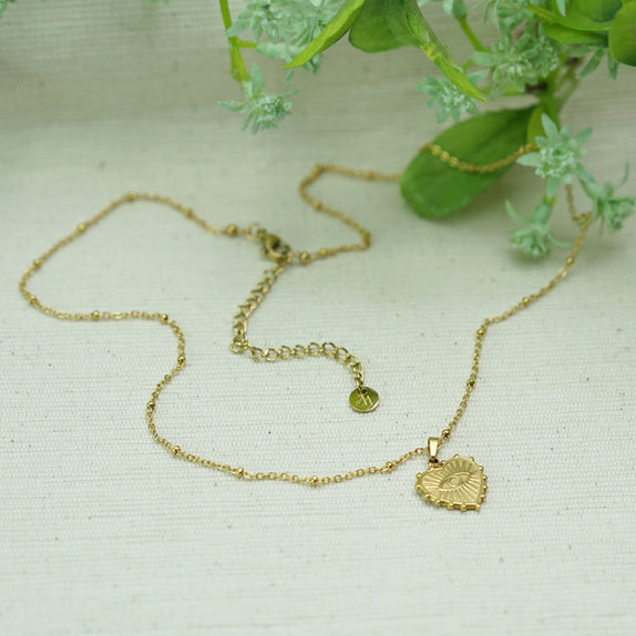 MHN14 : 18K Gold Plated Stainless Steel Necklace
