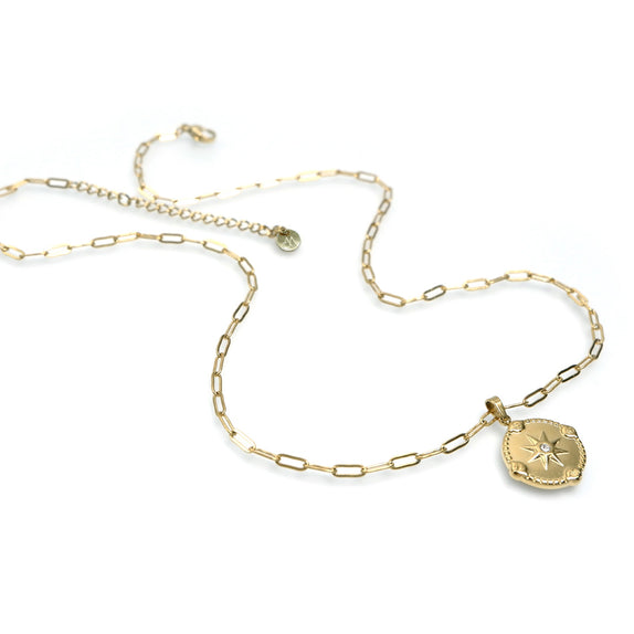 MHN15 : 18K Gold Plated Stainless Steel Necklace
