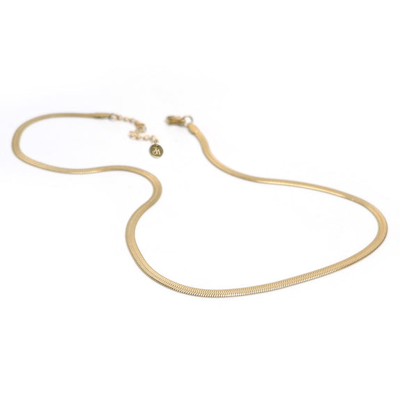 MHN16 : 18K Gold Plated Stainless Steel Necklace