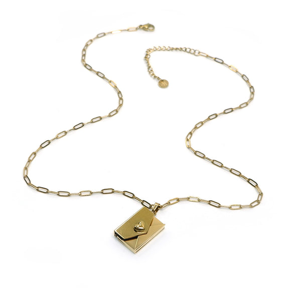 MHN17 : 18K Gold Plated Stainless Steel Necklace