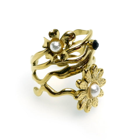 MHR01 : 18K Gold Plated Stainless Steel Ring
