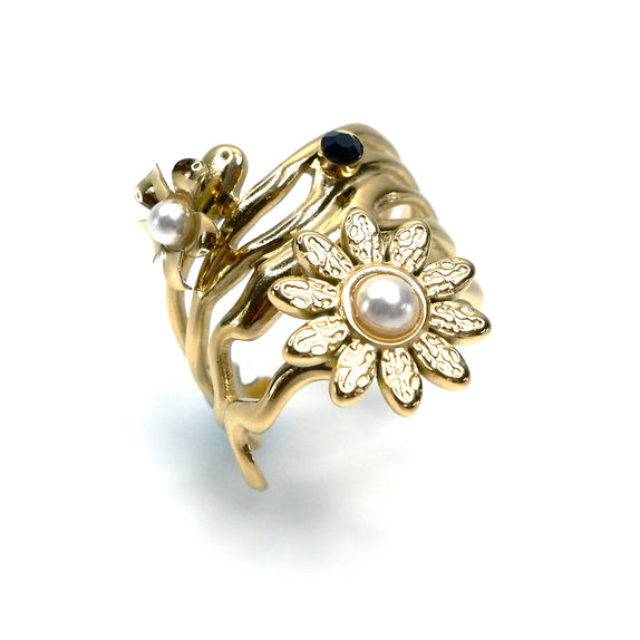 MHR01 : 18K Gold Plated Stainless Steel Ring