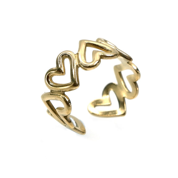 MHR03 : 18K Gold Plated Stainless Steel Ring