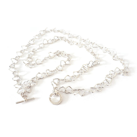 NSC01 : Silver Heart Chain with C-Hook