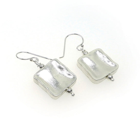 ICE05-03 : "360 Degrees Around Us" - Handcrafted Pure Silver Earrings