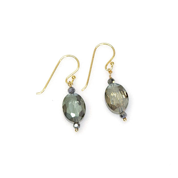 PHLE23a :  An Eye for Iridescence Crystals Earrings