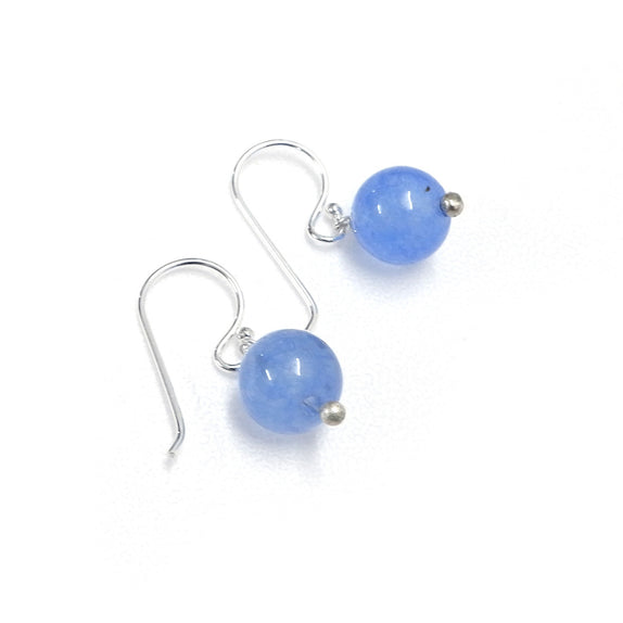 PHLE33a-BL :  Lunar Blue Agate Earrings