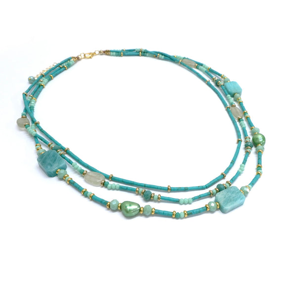 PHLN40-BL :  Tidal Tones Necklace