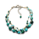 SK14-BL : Turquoise & Howlite on Multi Strand Silk (MTO)