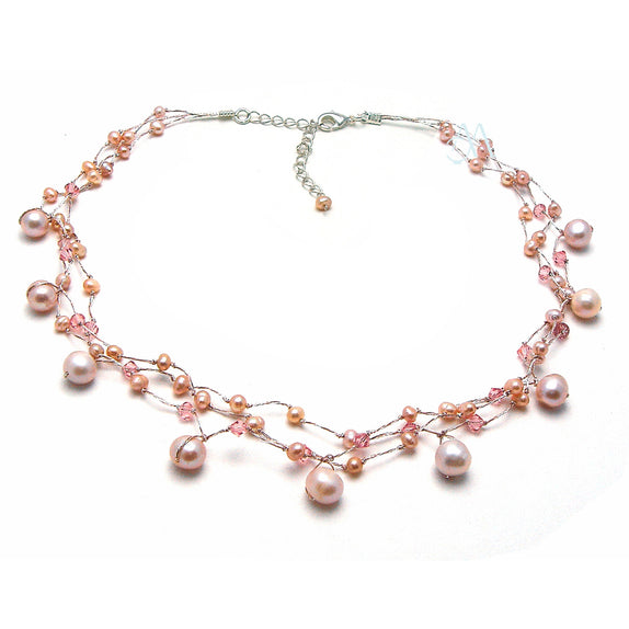 SKN06 : Silk & Stone Necklace