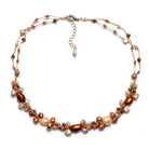 SK09-PG : Glass Beads & Dyed Fresh Water Pearls on Silk Threads (MTO)