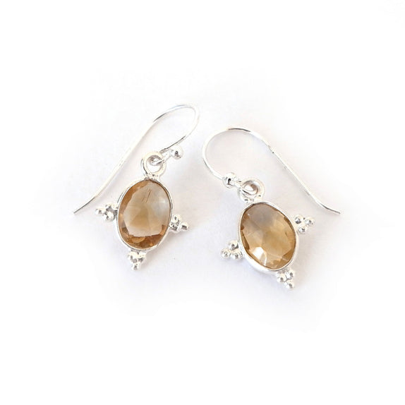SSE03 : Gemstone - Silver Earrings