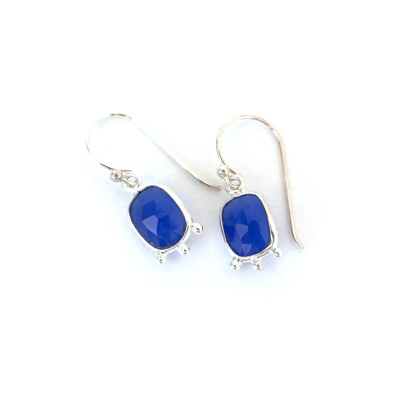 SSE04 : Gemstone - Silver Earrings
