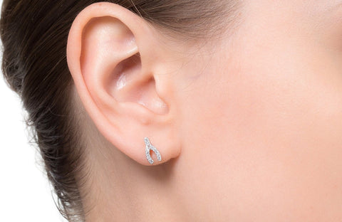 AM01-06E : Stardust wishbone earrings