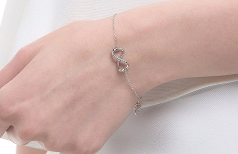 ICB06-01 : "Eternity" – Cubic Zirconia & Sterling Silver Bracelet