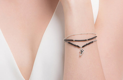ICB25 : "Comfort Soul" - Gemstone & Sterling Silver Bracelet