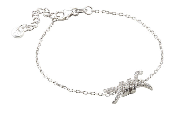 ICB06-02 : "I am worth it" – Cubic Zirconia & Sterling Silver Bracelet