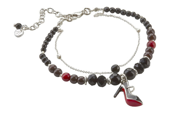 ICB27 : "Let's Conquer the World" - Gemstone & Sterling Silver Bracelet