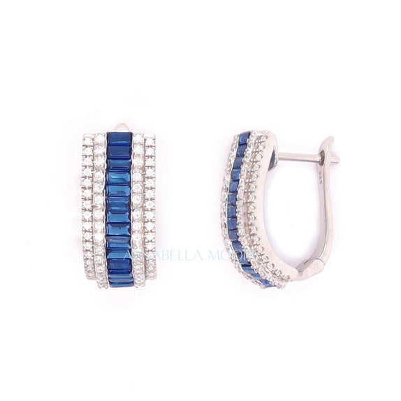 FJE07 : Lab Created Blue Spinel Earrings