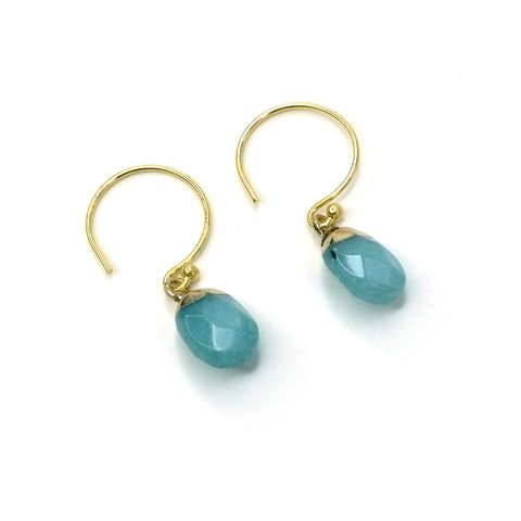 LFE06 : Gemstone - Gold Plated Earrings
