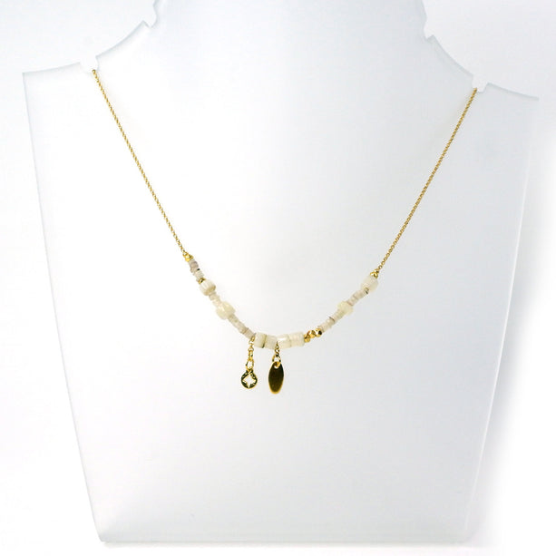 LFN14 : Turquoise & Shells Handcrafted Necklace